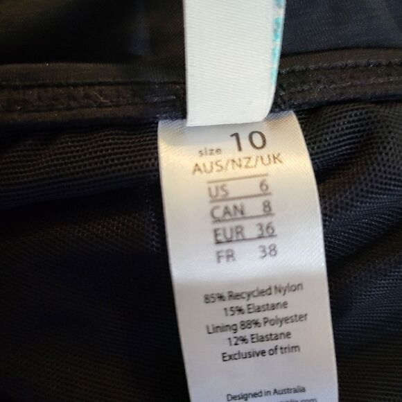 Sea Level Swim Cross Front One-Piece Swimsuit Slimming NWOT US Size 6 Black - Picture 6 of 6